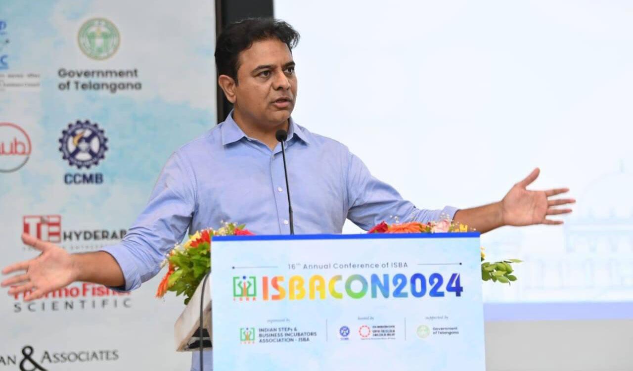 KT Rama Rao highlights Hyderabad’s rise as startup hub at ISBACON-2024