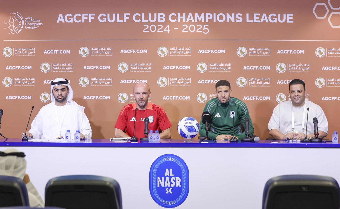 What did Al-Nasr coach Schroeder say about facing Dhofar in the Gulf Champions League?