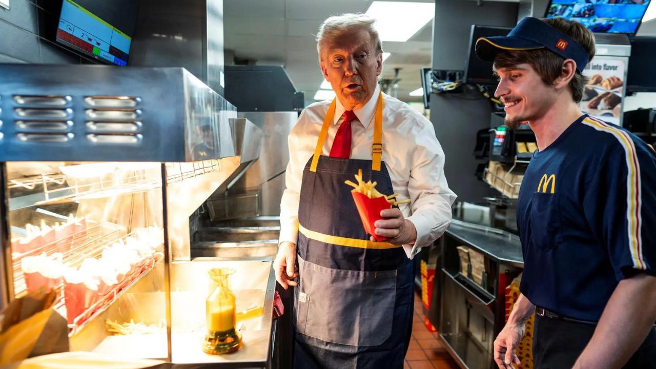 AI-generated video of Trump at McDonald's goes viral ahead of election