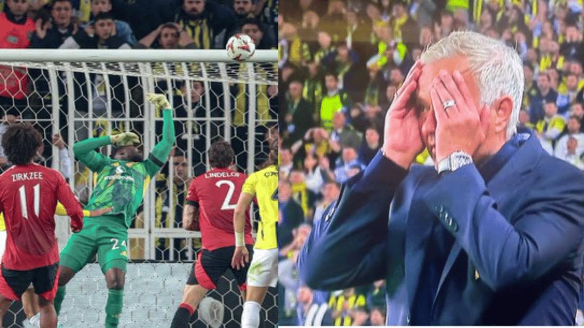 Europa League: Andre Onana Pulls Off Double Save To Leave Jose Mourinho Laughing In Disbelief During Manchester United vs Fenerbahce Match; Video