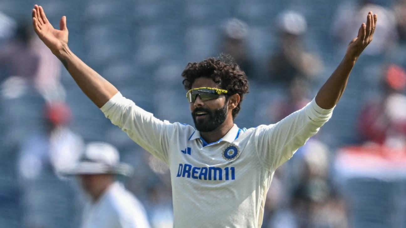 Ind vs NZ – Jadeja, Ashwin wrap up New Zealand as India set 359 to win on tough pitch