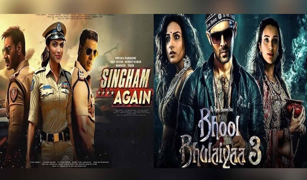 ‘Singham Again’ beats ‘Bhool Bhulaiyaa 3’ in advance bookings