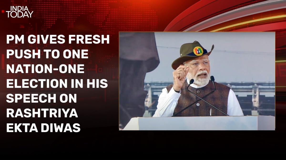 Working toward One Nation-One poll: PM Modi on Rashtriya Ekta Diwas