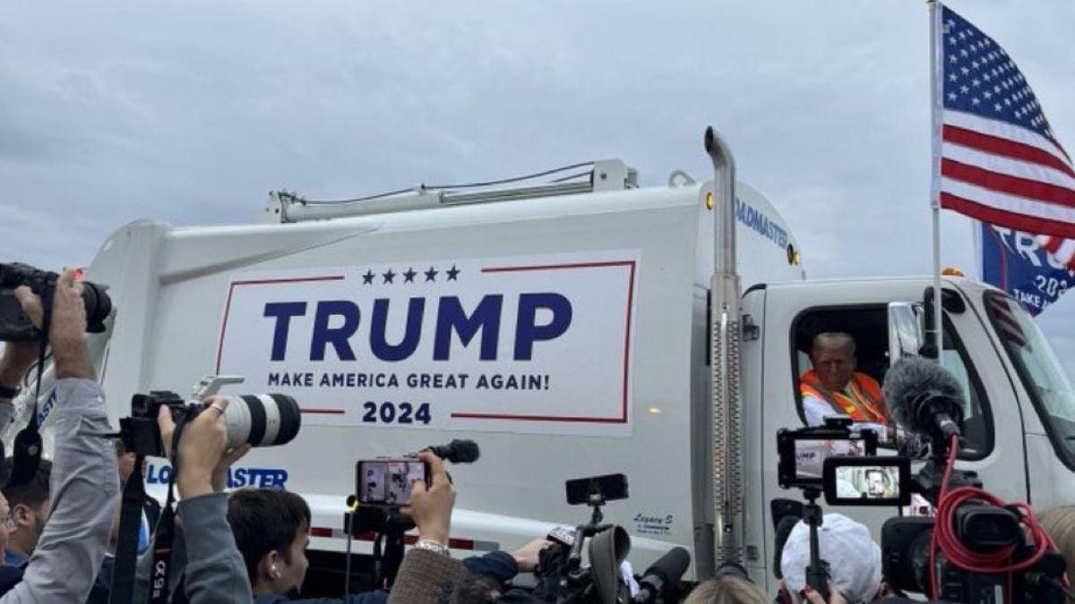 'How Do You Like My Garbage Truck?' Former US President Donald Trump Asks In Response To Joe Biden's Remarks After Arriving In Green Bay, Wisconsin
