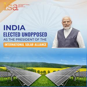 India re-elected President of 120-nation International Solar Alliance