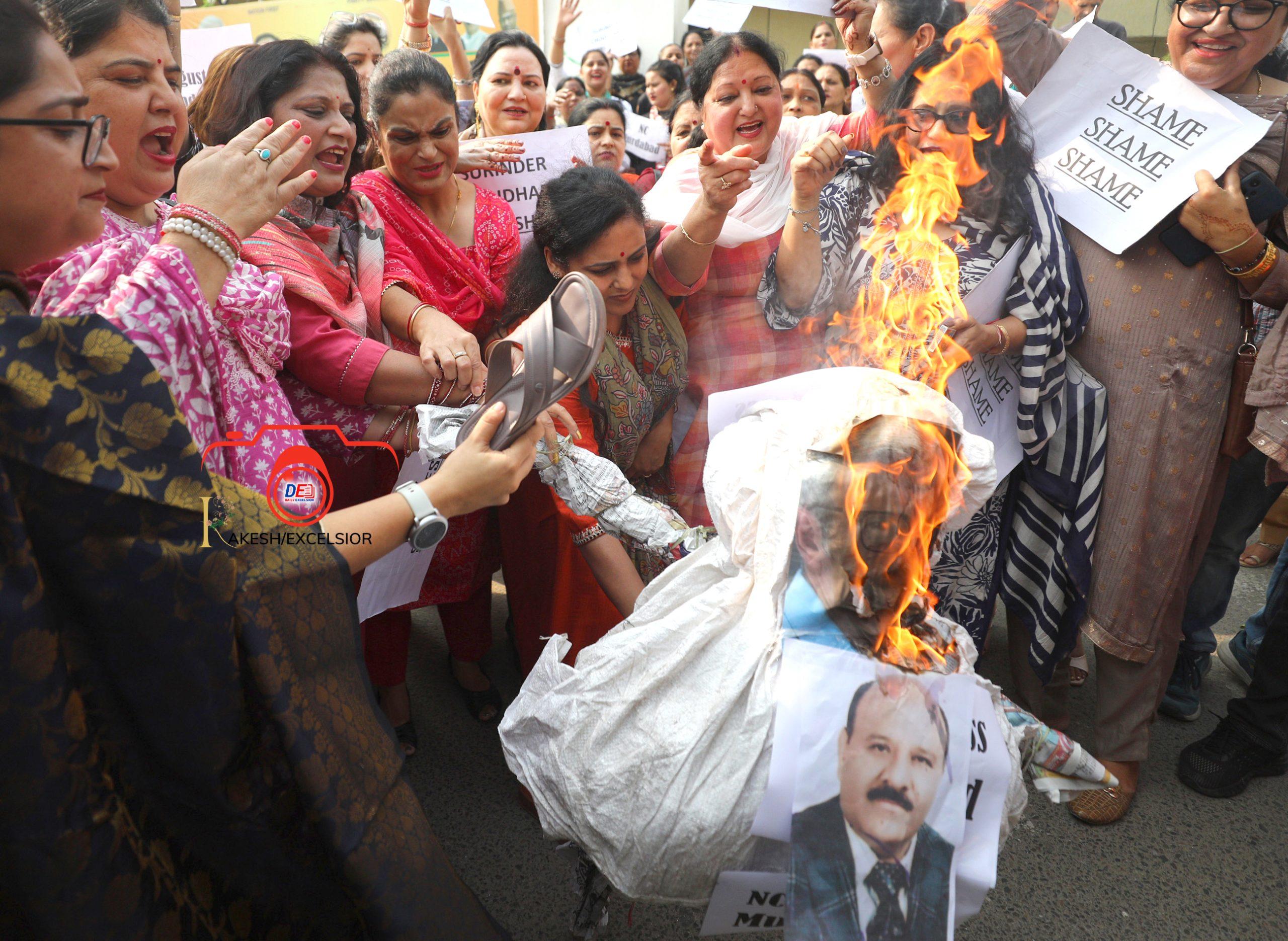 BJP Holds Anti NC-Congress Protests Across Jammu Division Against Passage Of Special Status Resolution