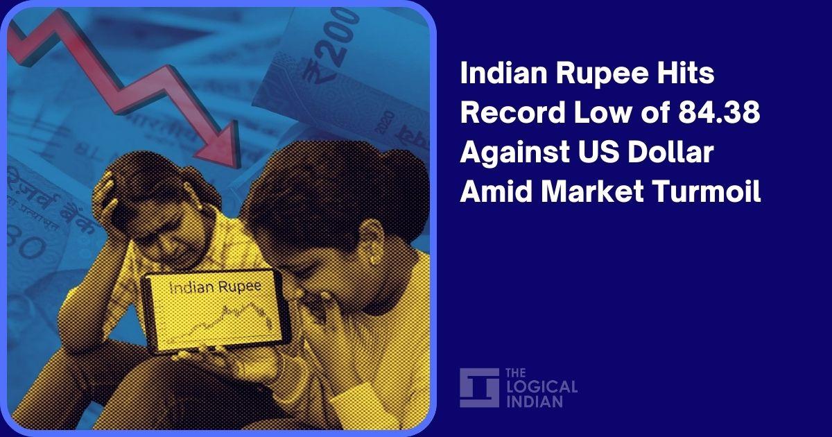 Indian Rupee Hits Record Low of 84.38 Against US Dollar Amid Market Turmoil