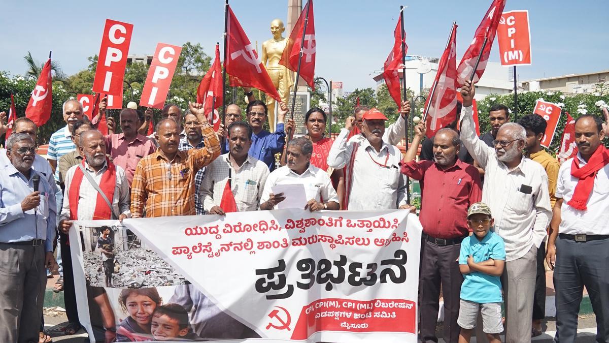 Left-wing groups condemn genocide in Palestine, demand ceasefire