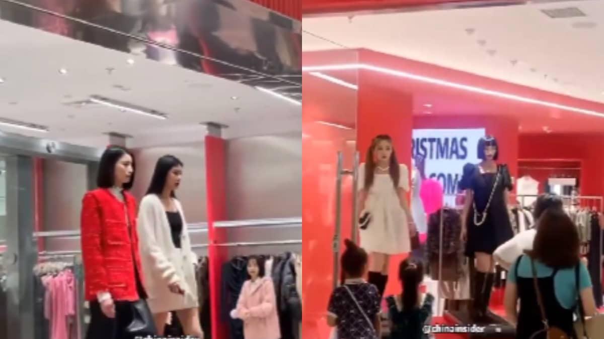 Chinese Mall Uses Live Models On Treadmills Instead Of Mannequins. Viral Video